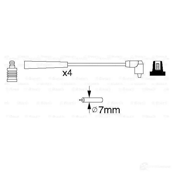 Высоковольтные провода зажигания, комплект BOSCH 335604 XKXXE B 818 0986356818