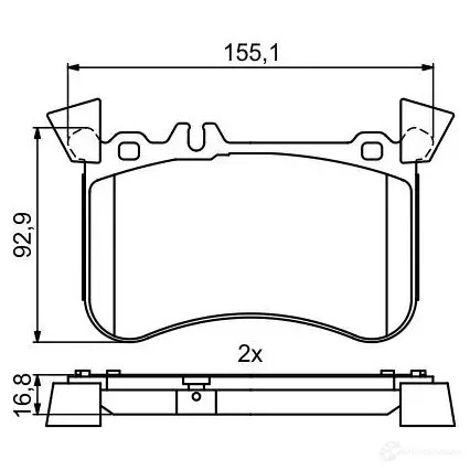 Тормозные колодки, комплект BOSCH 0986495398 25219 1193485290 BP1771