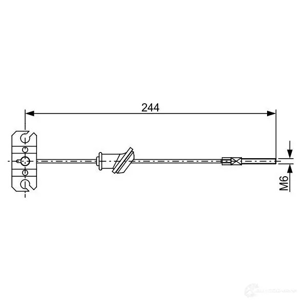 Трос ручника, стояночного тормоза BOSCH BC251 4 UJCUX 1987482514 355524