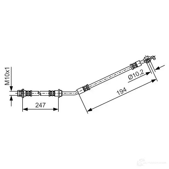 Тормозной шланг BOSCH 1193508850 1987481a25 31UE2C BH1 913