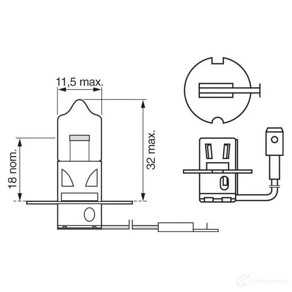 Лампа галогеновая H3 LONGLIFE DAYTIME 55 Вт 12 В BOSCH 12V 55W H3 LONGLIFE DAYTIME 350154 Blister 1pcs - 1 987 301 053 1987302038