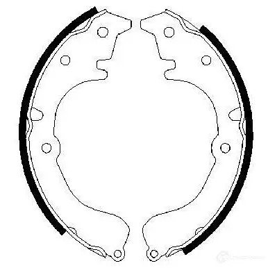 Барабанные тормозные колодки, комплект BOSCH 341580 0986487453 BS70 3 J94RF