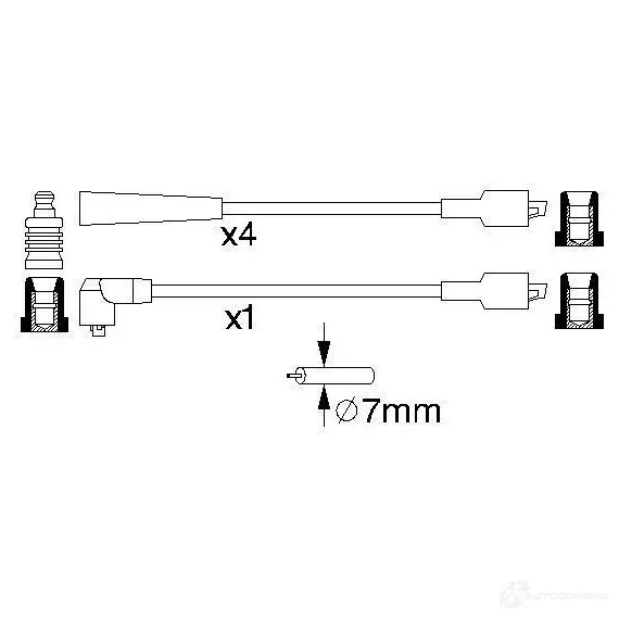 Высоковольтные провода зажигания, комплект BOSCH 4XOJG B 736 335529 0986356736