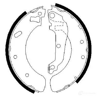 Барабанные тормозные колодки, комплект BOSCH BS7 19 341589 0986487469 DGRQR18