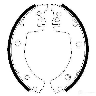 Барабанные тормозные колодки, комплект BOSCH 0986487326 341515 B S576 Y2QJ18