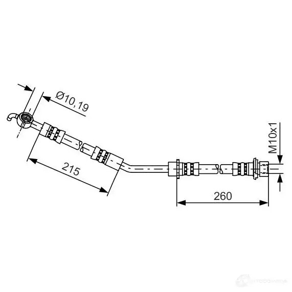 Тормозной шланг BOSCH 354507 2EXW20 B H1297 1987481409