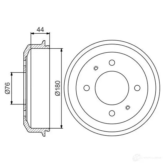 Тормозной барабан BOSCH 0986477182 338578 KZAMF DB25 3