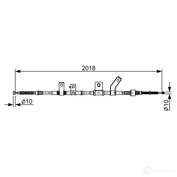 Трос ручника, стояночного тормоза BOSCH 59YSKN 355526 1987482516 BC251 6