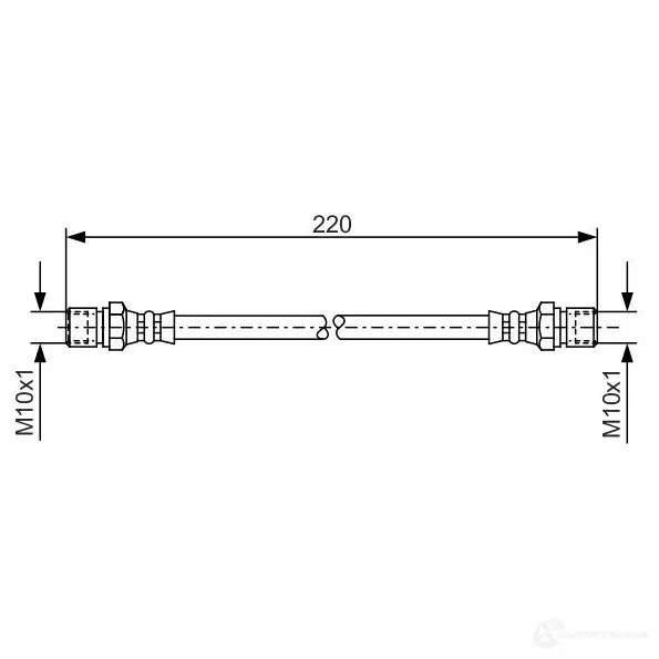 Тормозной шланг BOSCH H2255 352648 1987476090 BH71 1