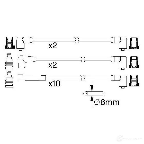 Высоковольтные провода зажигания, комплект BOSCH 9XH1VKR B 091 0986357091 1423141782