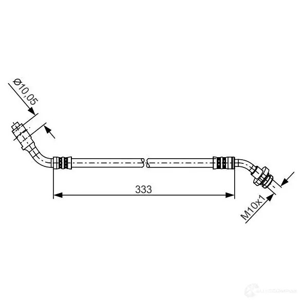 Тормозной шланг BOSCH 1987481229 ICB08 354339 B H1121