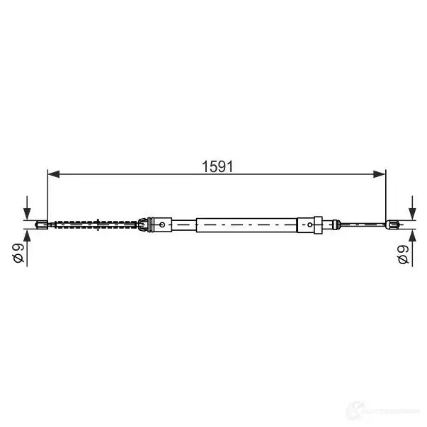 Трос ручника, стояночного тормоза BOSCH 1987477580 0SFI1 353703 B C442