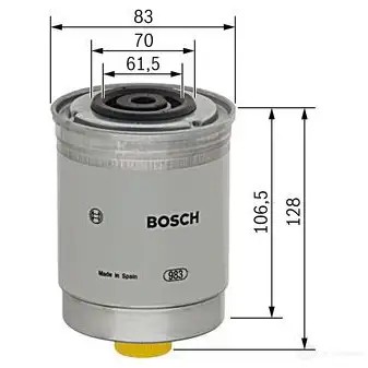 Топливный фильтр BOSCH 1457434280 G 07 VL8J7I5 1193501765