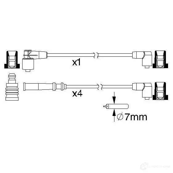 Высоковольтные провода зажигания, комплект BOSCH B 186 FWCXZ 335840 0986357186