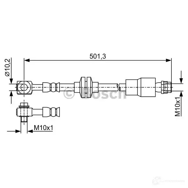 Тормозной шланг BOSCH M961R4M 1987481937 BH182 1 355030