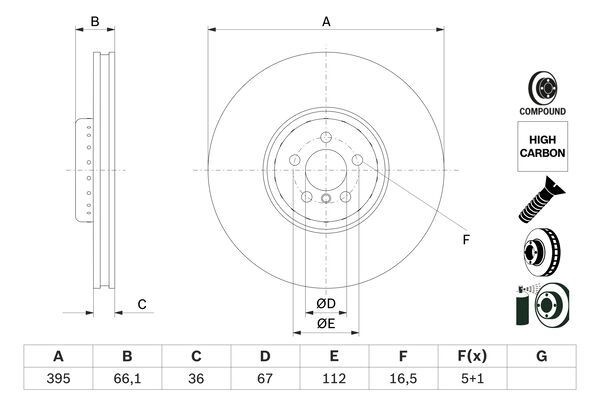 Тормозной диск BOSCH 0 986 479 H12 1440044707 L KH6JZX
