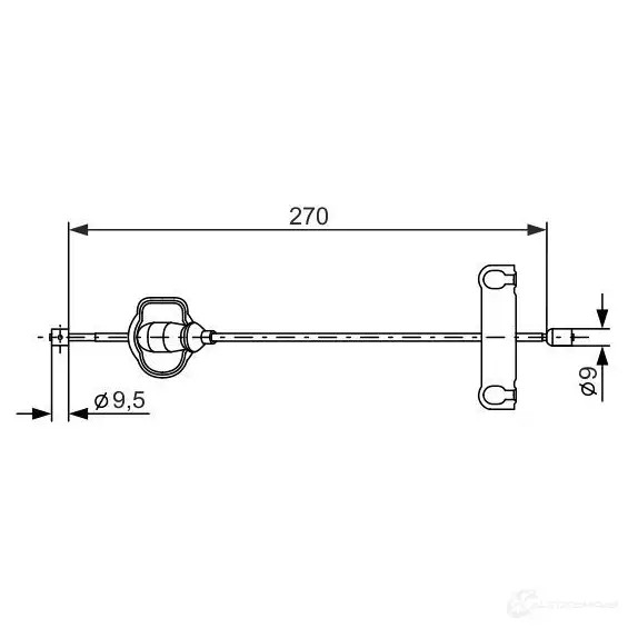 Трос ручника, стояночного тормоза BOSCH 1987477631 TDA442 353748 B C493