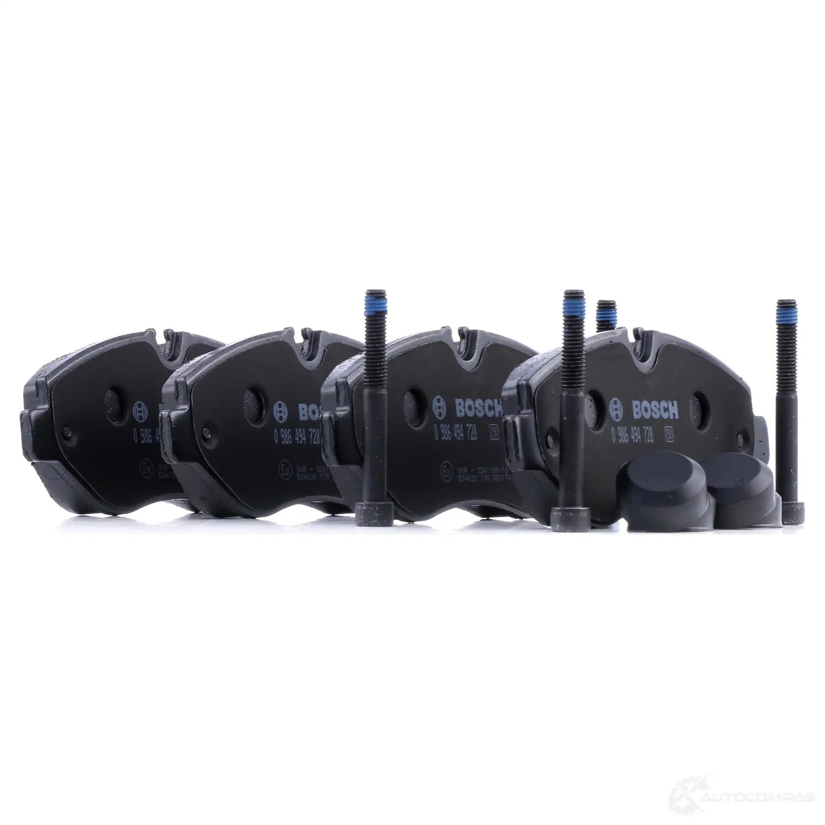 Тормозные колодки, комплект BOSCH 1207162621 4047025656481 0986494728 4X2P 2YY