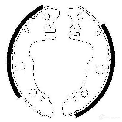 Барабанные тормозные колодки, комплект BOSCH HKI6XG 341511 B S569 0986487319