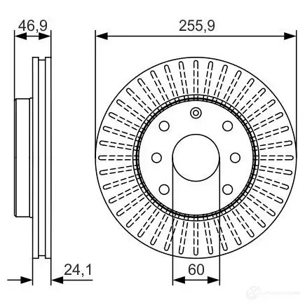 Тормозной диск BOSCH BD1986 0986479r70 E1 90 R - 02C0074/0532 340379