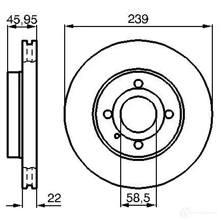 Тормозной диск BOSCH 338796 B D180 PZ4YS 0986478228