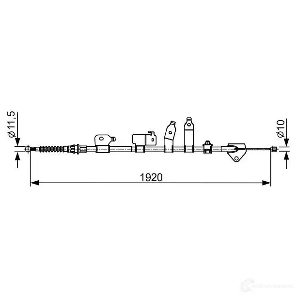 Трос ручника, стояночного тормоза BOSCH 355474 B C2438 DM66VVJ 1987482438