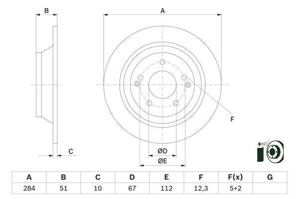 Тормозной диск BOSCH 0 986 479 H11 8ALMI OZ 1440044706