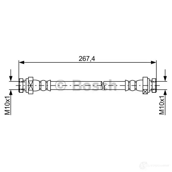 Тормозной шланг BOSCH BH1 770 1987481886 354979 EXFD23