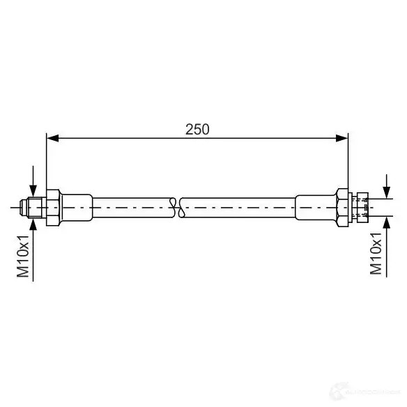 Тормозной шланг BOSCH B H104 1987476348 51IMMKQ 352821