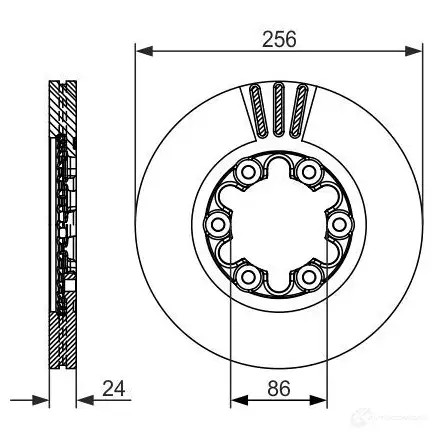 Тормозной диск BOSCH 0986479712 BD1544 E1 90 R - 02C0349/0080 339918