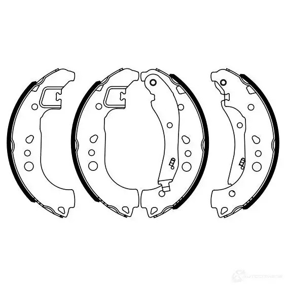 Барабанные тормозные колодки, комплект BOSCH 86E2ZK 1425135718 BS79 59 0986487959