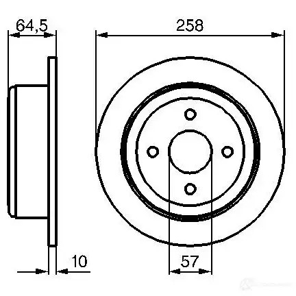 Тормозной диск BOSCH BD1 088 GIB8J1 0986479220 339482