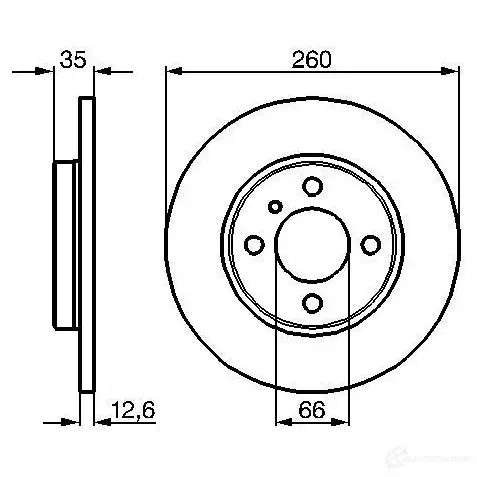 Тормозной диск BOSCH 338703 0986478029 BD34 E1 90 R - 02C0100/0518