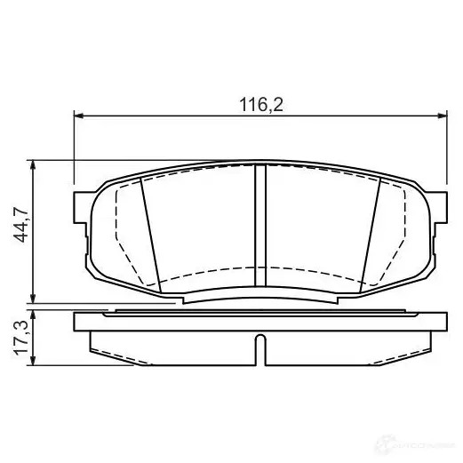 Тормозные колодки, комплект BOSCH 0986494380 8420D130 24653 342365