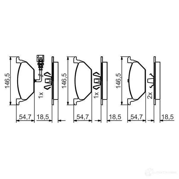 Тормозные колодки, комплект BOSCH 342732 BP1511 0986495213 23130