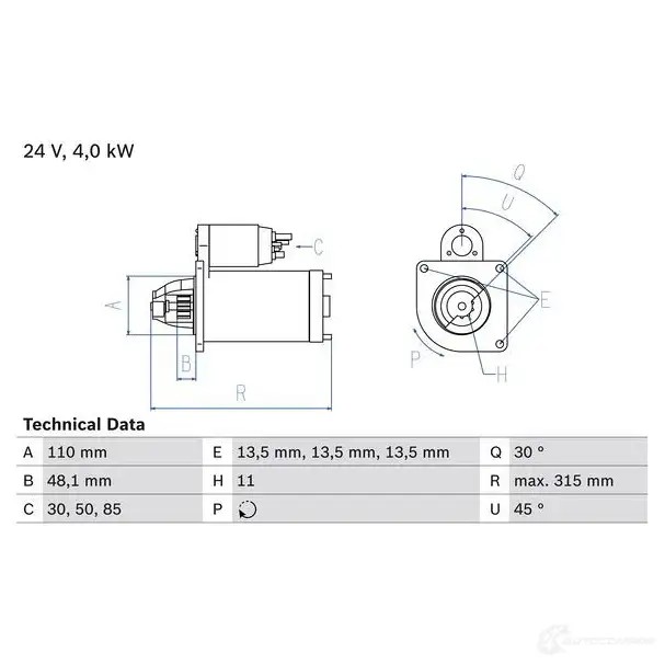 Стартер BOSCH 25 89 HGJBVCZ 0986025890 331912
