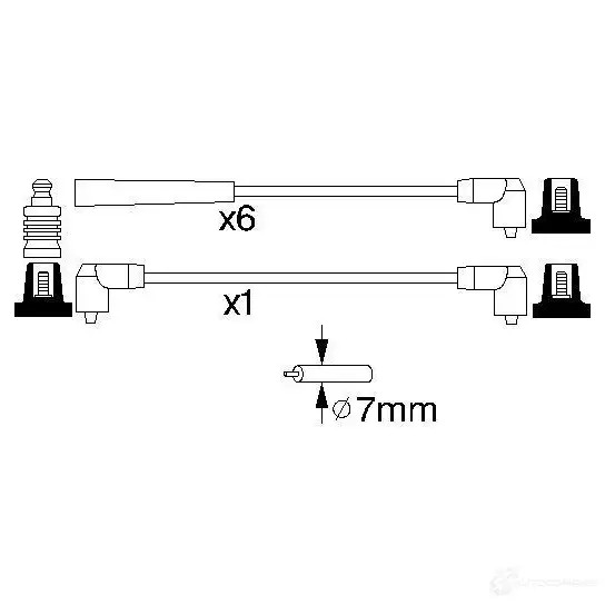 Высоковольтные провода зажигания, комплект BOSCH 335590 8C5R9A 0986356804 B 804