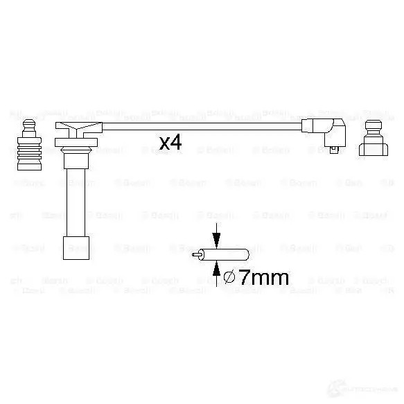 Высоковольтные провода зажигания, комплект BOSCH 335607 0986356821 GKUSS B 821