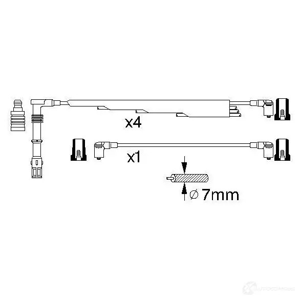 Высоковольтные провода зажигания, комплект BOSCH NGGSVS 335408 B 300 0986356300