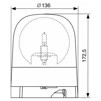 Вращающийся проблесковый маячок BOSCH RE 60 D 24V gelb 7782374005 363721 CZ12R