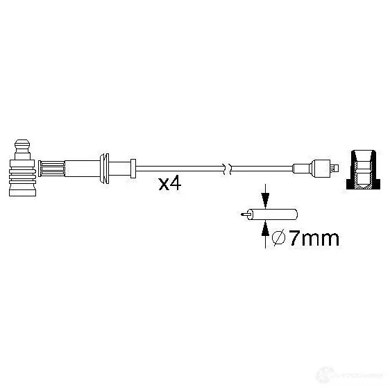 Высоковольтные провода зажигания, комплект BOSCH 0986357078 B 078 1193471647 2F0Q7L7