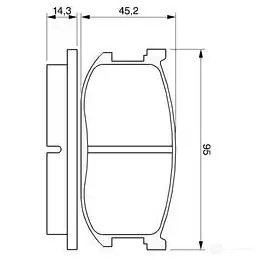 Тормозные колодки, комплект BOSCH 20 760 0986467602 337942 BP712