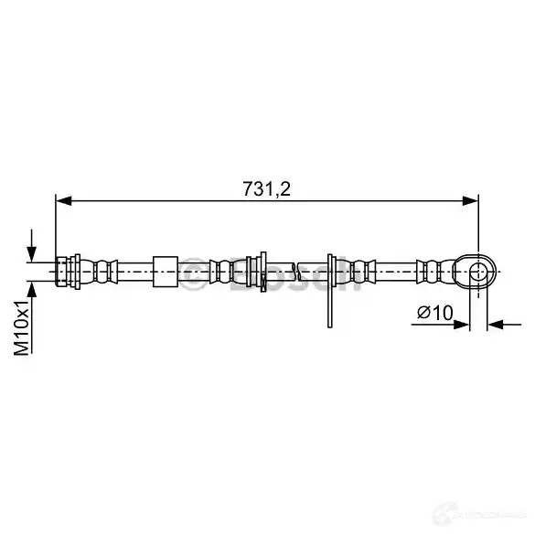 Тормозной шланг BOSCH 78J0UY 1987481958 355051 BH18 42