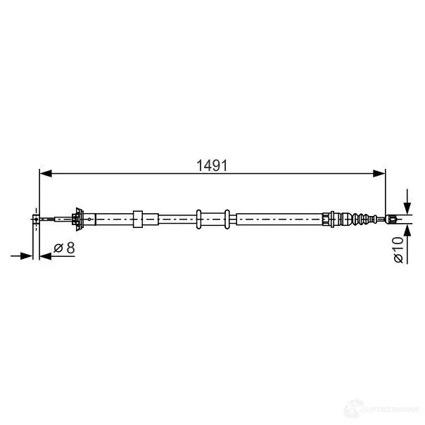 Трос ручника, стояночного тормоза BOSCH 355270 LPM8V9 BC109 6 1987482202