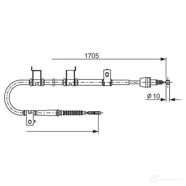 Трос ручника, стояночного тормоза BOSCH 1437241278 1987482908 CZC TP