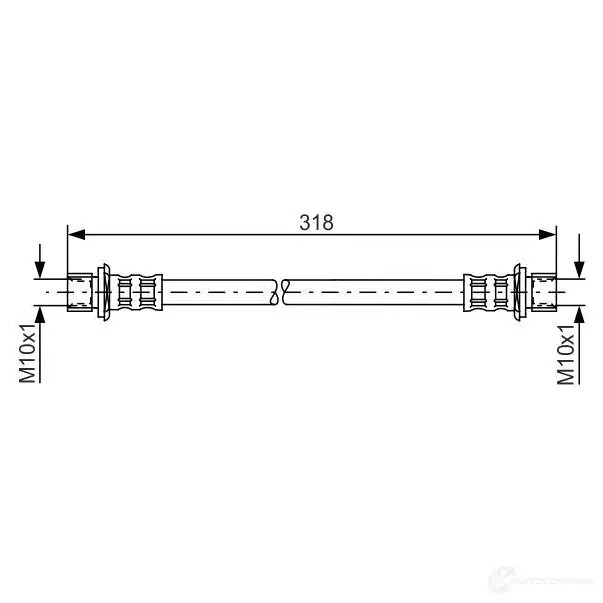 Тормозной шланг BOSCH SGHPW4 1987481062 354181 BH 954