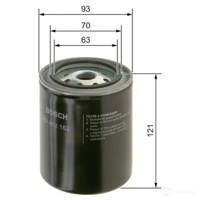 Масляный фильтр BOSCH P 9167 1457429167 9O3XT 348745