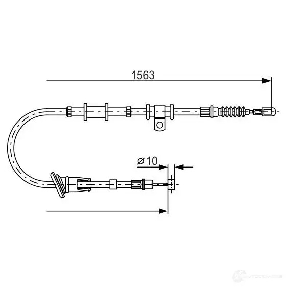 Трос ручника, стояночного тормоза BOSCH 355134 B C958 1987482064 3ZHFIKQ