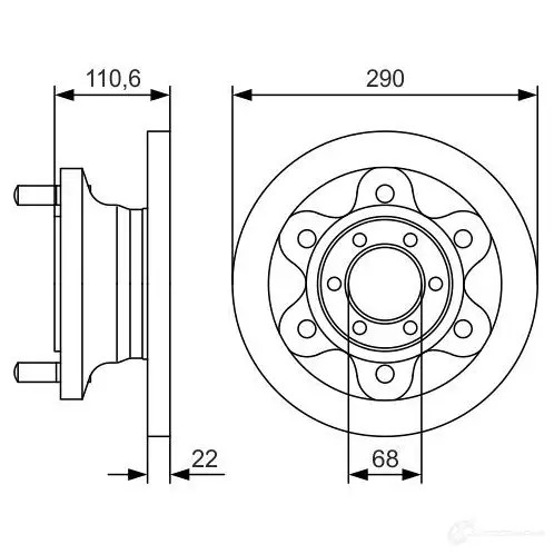 Тормозной диск BOSCH 340490 0986479s95 B D1980 3RY0M