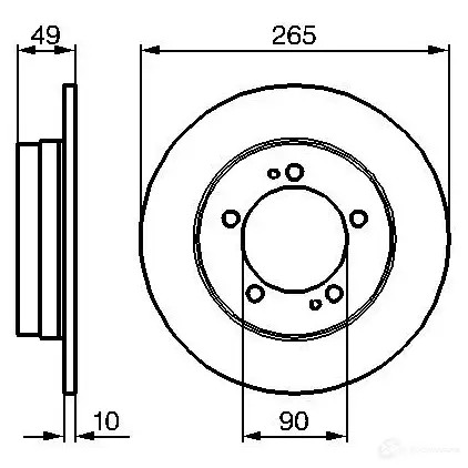 Тормозной диск BOSCH 339129 BD62 1 0986478707 AV209RE